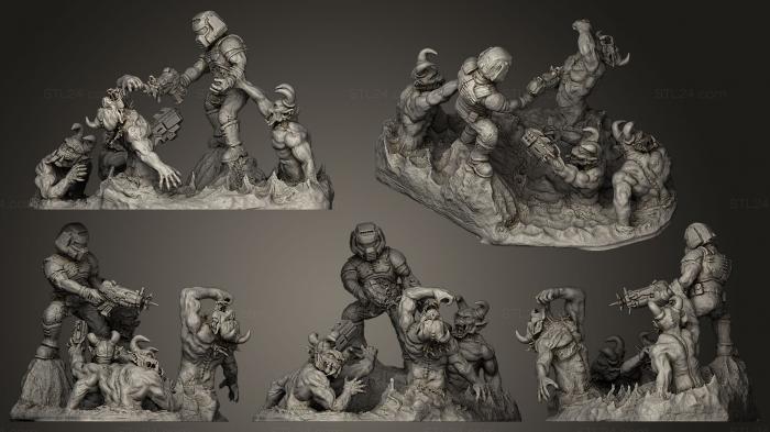 Figurines heroes, monsters and demons (Doom installation, STKM_0182) 3D models for cnc